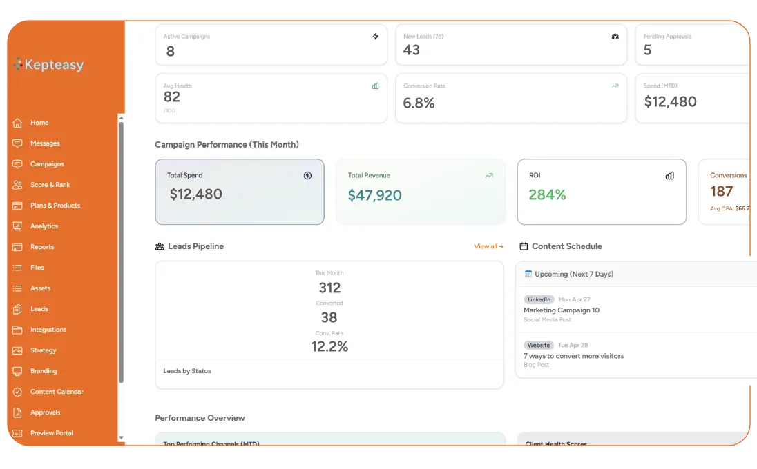 Marketing app preview